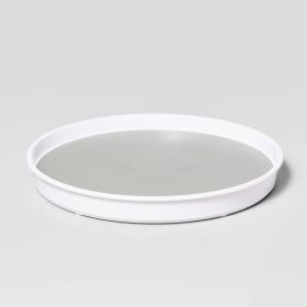15" Lazy Susan Turn Table - Non-Slip Kitchen Organizer, White, Plastic
