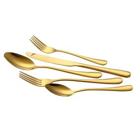 100-Piece Gold Silverware Set, Food-Grade Stainless Steel Flatware Utensils for 20, Mirror Finished Cutlery Set