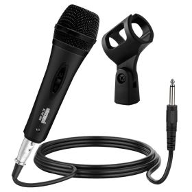 5 CORE Microphone Dynamic Vocal Handheld Mic Cardioid Unidirectional Microfono W On Off Switch + XLR Audio Cable For Singing Karaoke Public Speak (Option: Black)