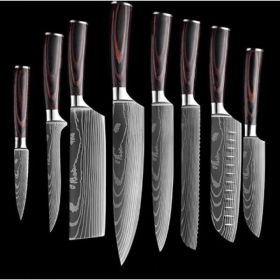 Chef Knives Kitchen Knives Cleaver Slicing Knives (Option: 8pcs set)
