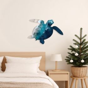 CIFbuy Handcrafted Iron Sea Turtle Wall Sculpture Coastal Ocean Theme Art For Living Room Bedroom (TikTok, Temu Pick-up Service) (Option: defaulttitle)