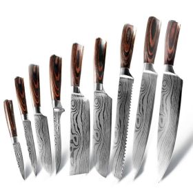 Chef Knives Kitchen Knives Cleaver Slicing Knives (Option: 9PC)