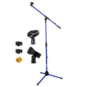 5 Core Tripod Mic Stand Floor Adjustable 18 To 72 Inches Sturdy Boom Arm Holder Microphone Stands Pedestal Para Microfono For Singing MS 080 SKY (Option: MS080DBLU)