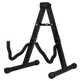 5 Core Guitar Stand 2PC A Frame W Soft Foam Arm Non Slip Rubber For Acoustic Electric Bass (Option: GSSBLK)