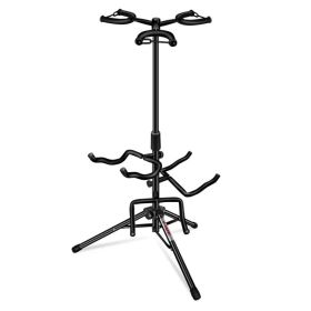 5 Core Guitar Stand Adjustable Triple Guitars Stands Floor W Neck Holder For Acoustic Electric Bass - GSH 3N1 (Option: Foldablefor3Guitar)