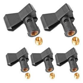5 Core Microphone Mic Clip Holder For Mic Stand 5Pcs Universal Adjustable With 5/8" Male To 3/8" Female Screw Adapter Suitable For Handheld Micro (Option: MicClipwithNutAdapters58to38)