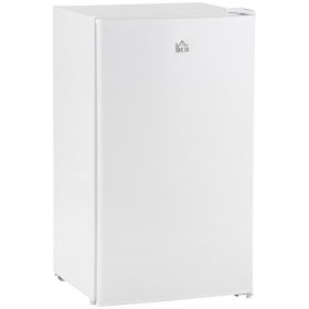 Mini Fridge with Freezer, 3.2Cu.Ft Compact Refrigerator with Adjustable Shelf, Mechanical Thermostat and Reversible Door for Bedroom, Dorm, Whit (Option: White-510x465x885 mm)