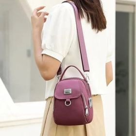 Women Crossbody Bag Nylon Messenger Bags Simple Purse For Work, Multi-pocket Storage Shoulder Handbag (Option: Pink)