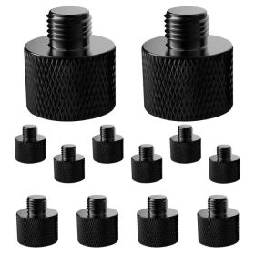 5 Core Mic Stand Adapter 12 Pieces 5/8 Female To 3/8 Male Screw Thread Conversion Connector For Microphone Stands Boom Arms Camera Tripod - MS AD (Option: 58Femaleto38MaleScrew)
