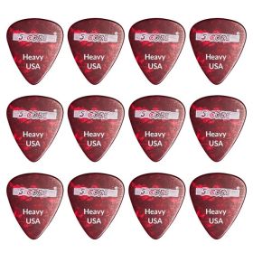 5Core Guitar Picks 12Pcs 0.96mm Celluloid Heavy Gauge Pick For Acoustic Electric Bass Guitar Natural Feel Warm Tone Puas Para Guitarra - G PICK H (Option: GPICKHR12PK)