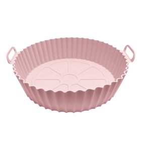 1/2pcs Air Fryer Silicone Pot; Reusable Air Fryer Liners; Silicone Air Fryer Basket; Food Safe Air Fryer Accessories (Color: 1pcs Pink)