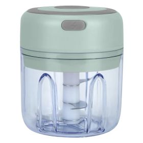Mini Electric Garlic Chopper Ginger Chopper With 8.45OZ Capacity Cordless Garlic Mincer Food Chopper (Option: Green)