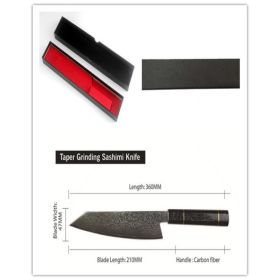 Pattern Kitchen Knife (Option: Carbon fiber handle set)